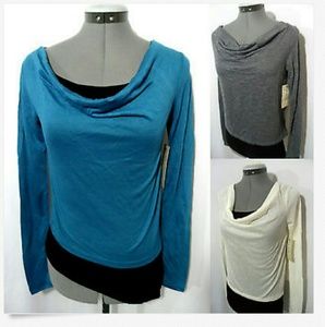 Nwt DEREK HEART 2-fer T-shirts ML Draped tops